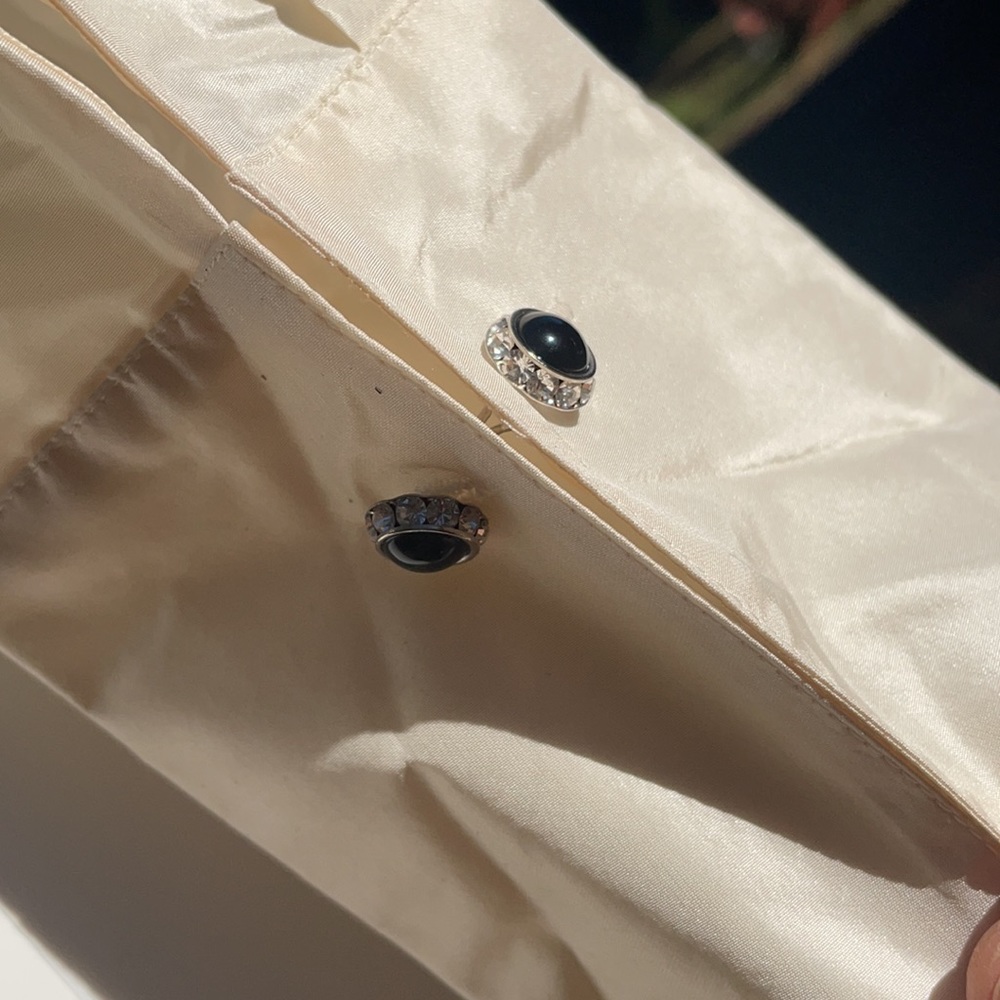 Ann Taylor 100% Silk Wrap LongSleeve sz8 Embellished Cusps - Picture 3 of 13